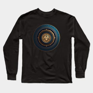 Abstract Polyhedral D20 Dice RPG Long Sleeve T-Shirt